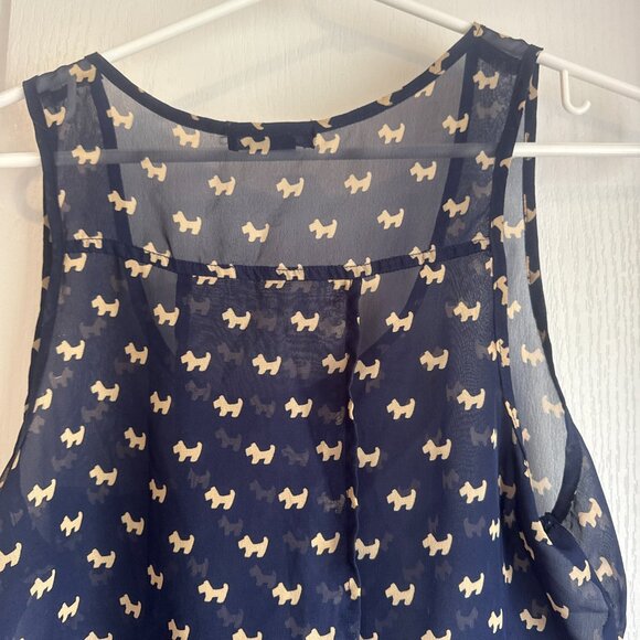 dog print sheer tank top - Picture 6 of 6